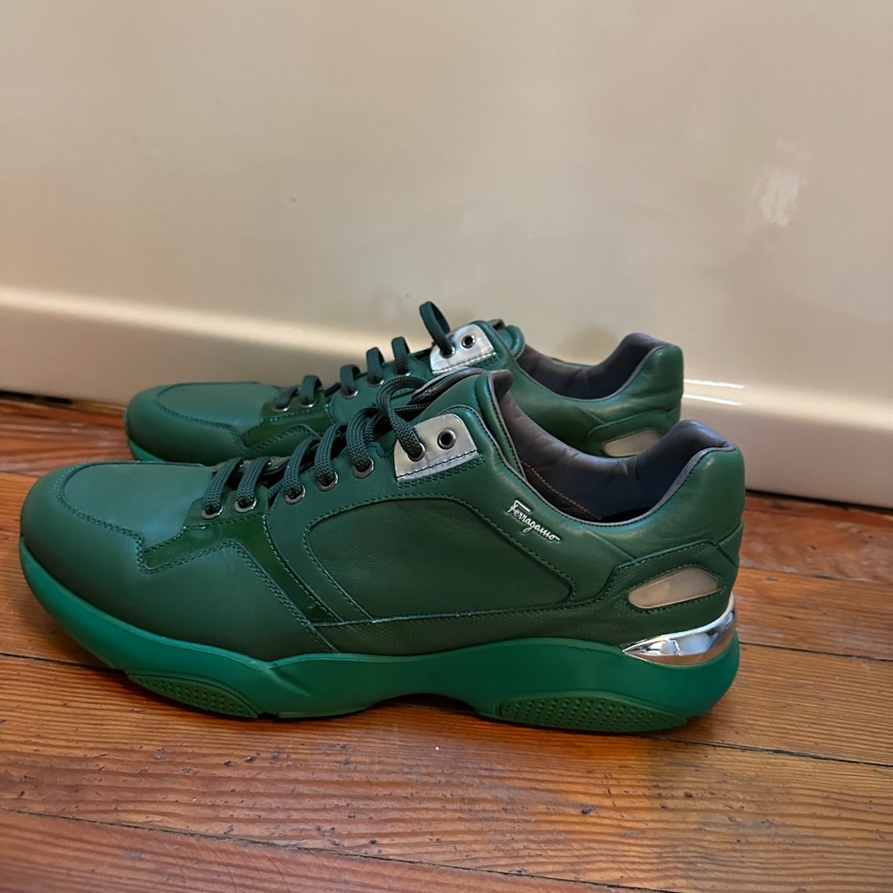 Ferragamo Green Sneakers